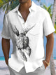 Alohadaddy® Casual Turtle Art Print Chest Pocket Mens Short Sleeve Shirts Big & Tall