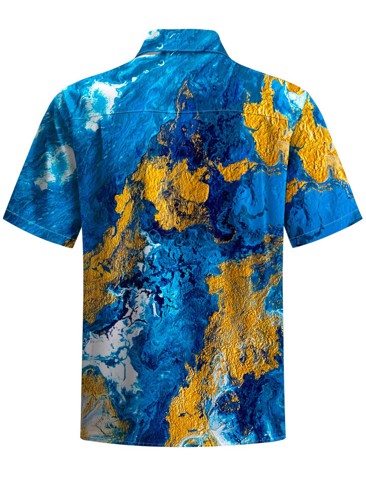 Alohadaddy® Casual Abstract Print Art Pocket Stretch Men&