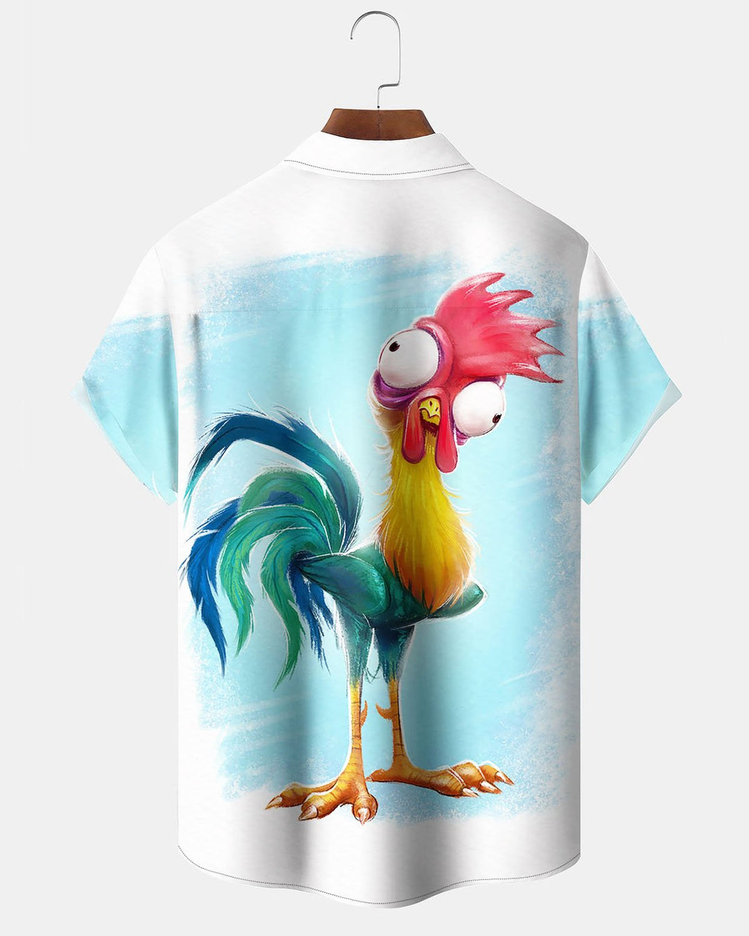 Alohadaddy® Casual Cartoon Rooster Graffiti Print Men&