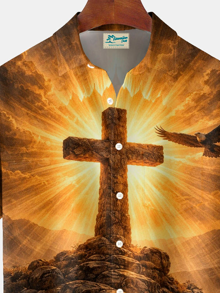 Alohadaddy® Easter Cross Print Men&