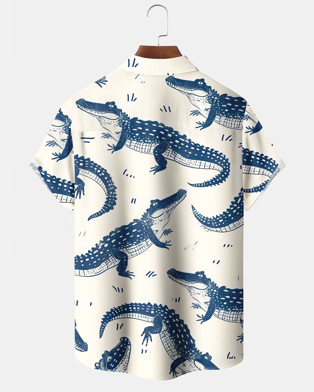 Alohadaddy® Casual Crocodile Print Art Button Pocket Cardigan Men&