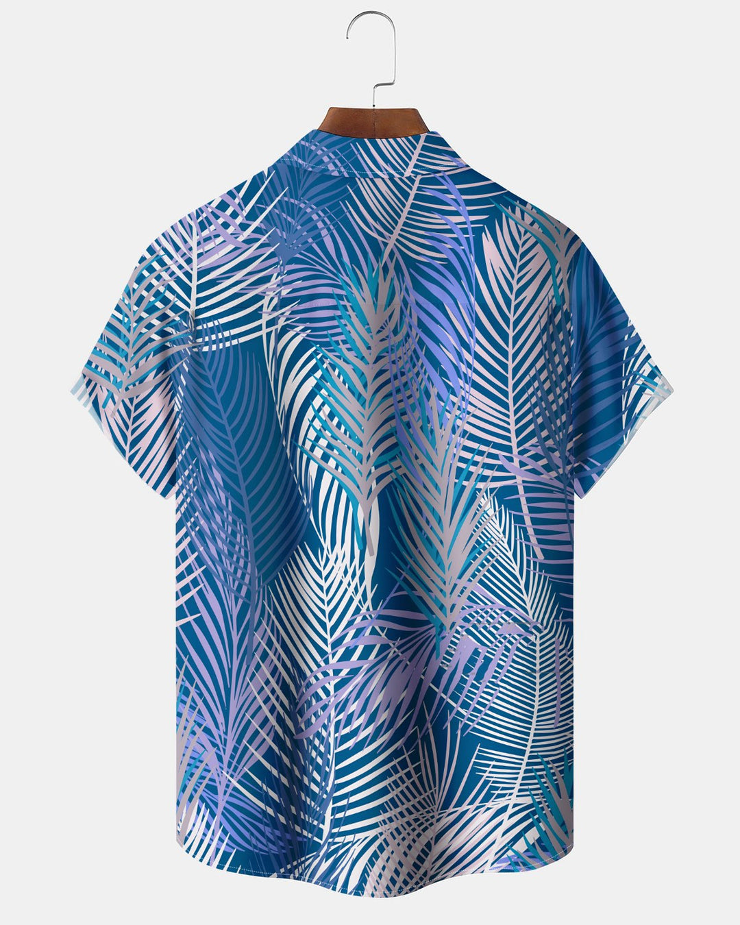 Alohadaddy® Hawaiian Palm Leaf Print Art Button Pocket Cardigan Men&
