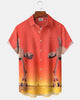 Alohadaddy® Casual Abstract Print Art Button Pocket Cardigan Men's Short-Sleeve Shirt