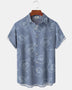 Alohadaddy® Casual Gesture Print Art Button Pocket Cardigan Men's Short Sleeve Shirt