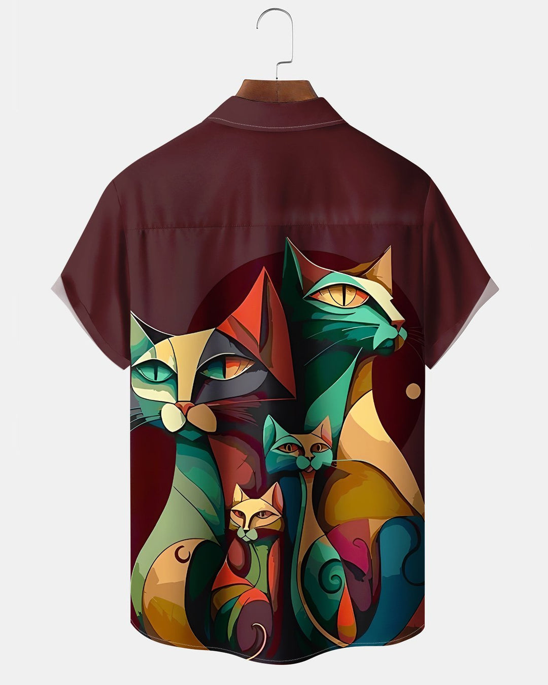 Alohadaddy® Vintage Cat Print Art Button Pocket Cardigan Men&