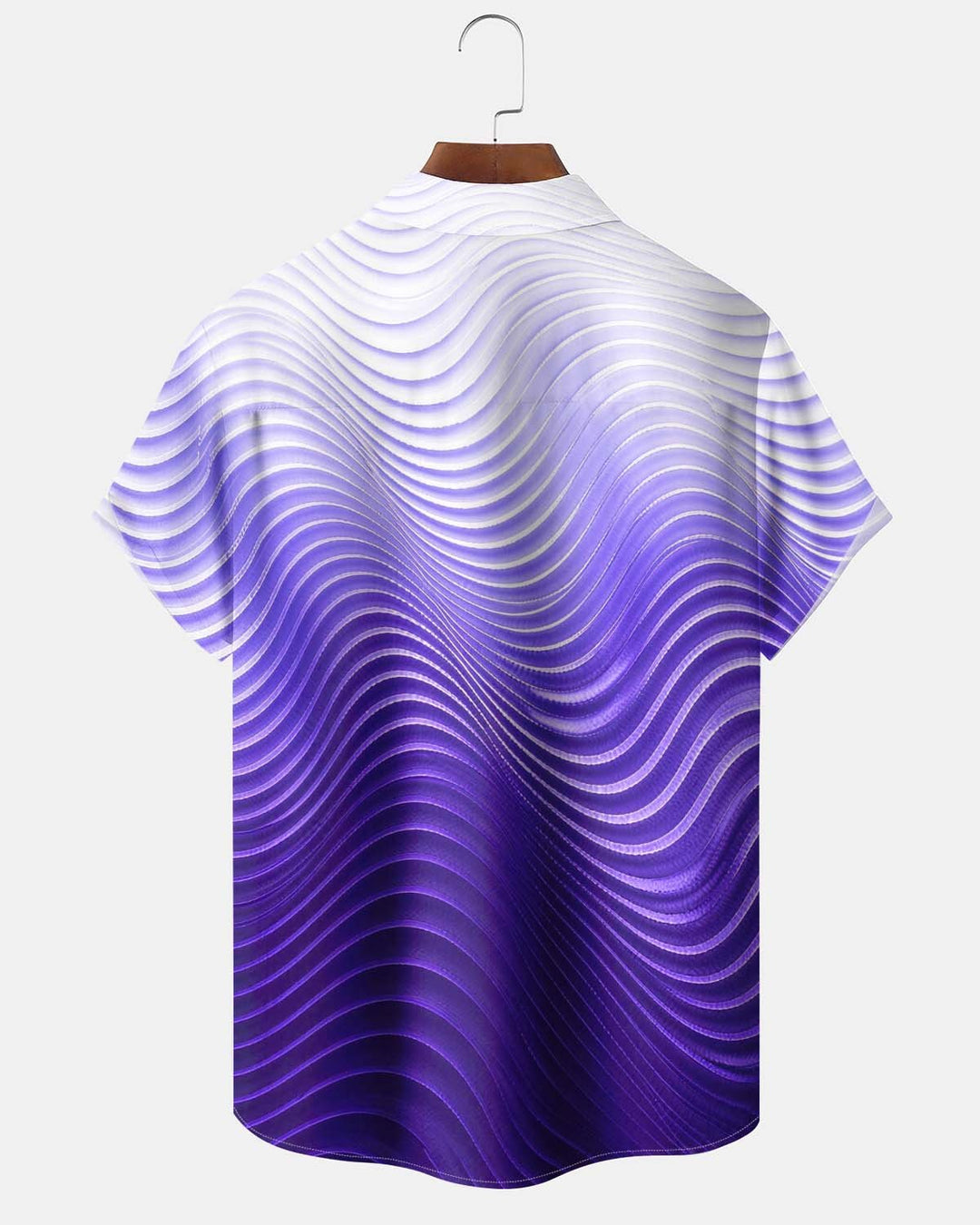 Alohadaddy® Men’s Short-Sleeve Casual Shirt Striped Art-Print Button-Down with Pocket