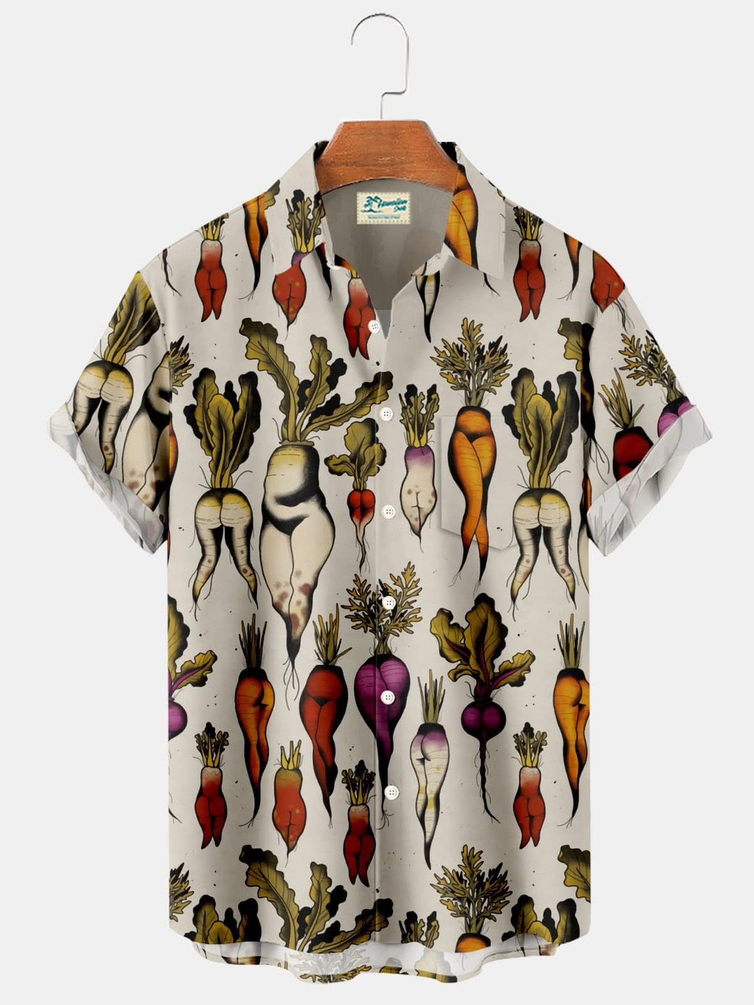Alohadaddy Vintage Fun Fruit and Vegetable Print Men&