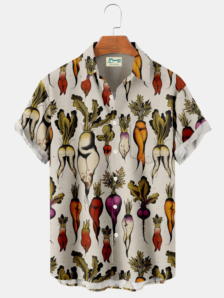 Alohadaddy Vintage Fun Fruit and Vegetable Print Men&