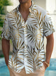 Camisa de manga corta con bolsillos abotonados para hombre con estampado de bambú hawaiano Alohadaddy