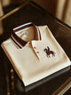 Alohadaddy® Business Casual Equestrian Logo Print Glossy Elastic Button Men's Long Sleeve Polo Shirt Big & Tall