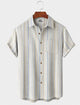 Alohadaddy® Men's Short-Sleeve Button-Down Shirt with Pocket Abstract Print