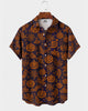 Alohadaddy® Men's Short-Sleeve Button-Down Shirt with Pocket Halloween Print