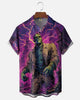 Alohadaddy® Men's Short-Sleeve Button-Down Shirt with Pocket Halloween Print