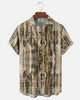 Alohadaddy® Men's Short-Sleeve Button-Down Shirt with Pocket Abstract Print