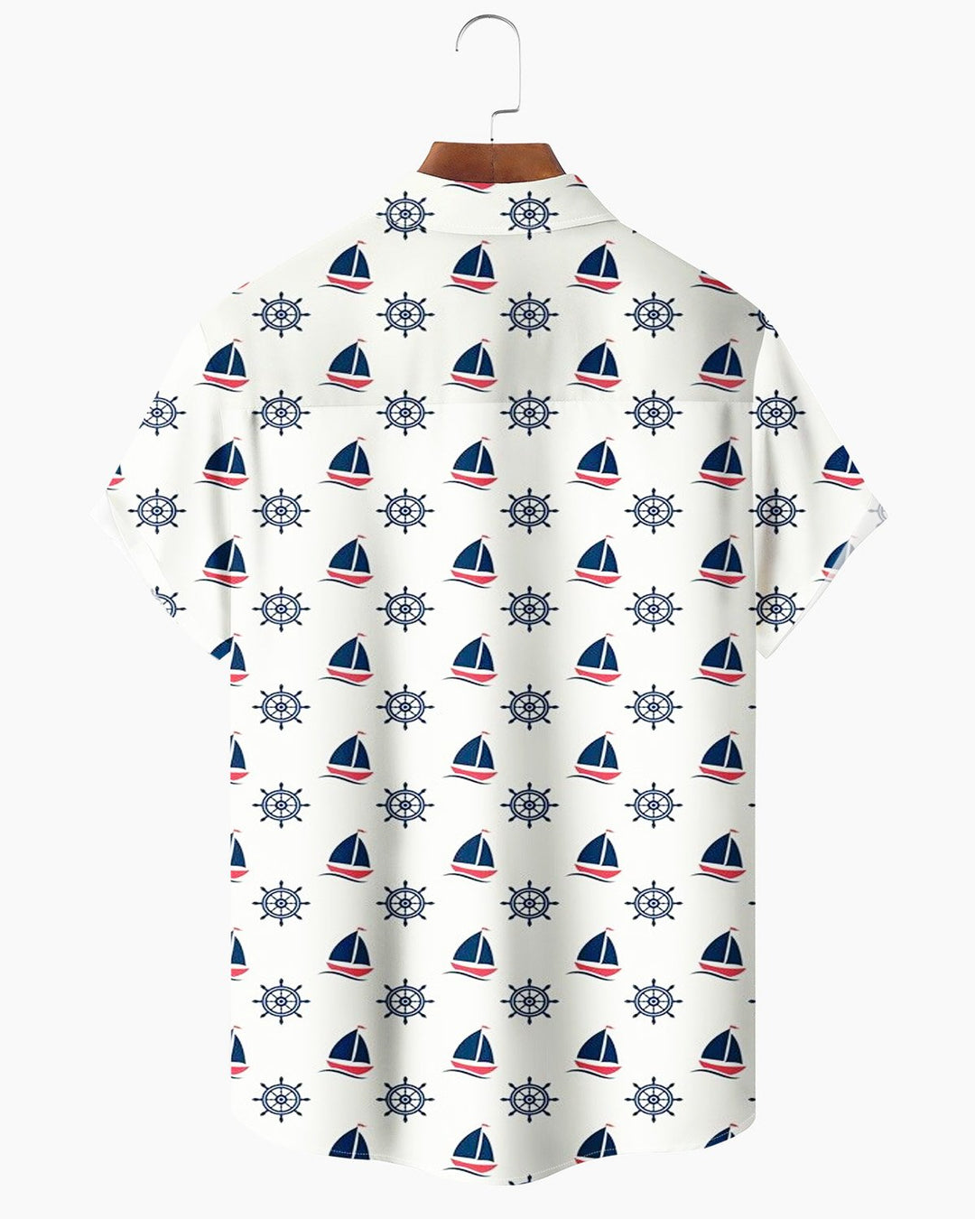 Alohadaddy® Vintage Sailboat Wheel Print Men&
