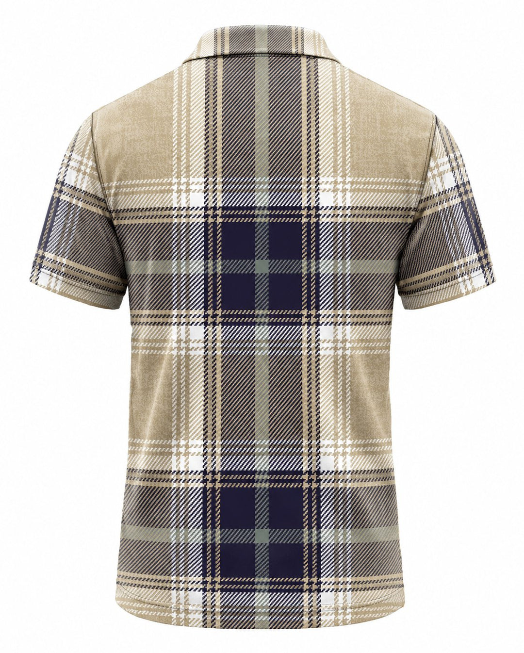 Men’s Basic Casual Checkered pattern Retro Print Button Down Polo Short-Sleeve Big &amp; Tall