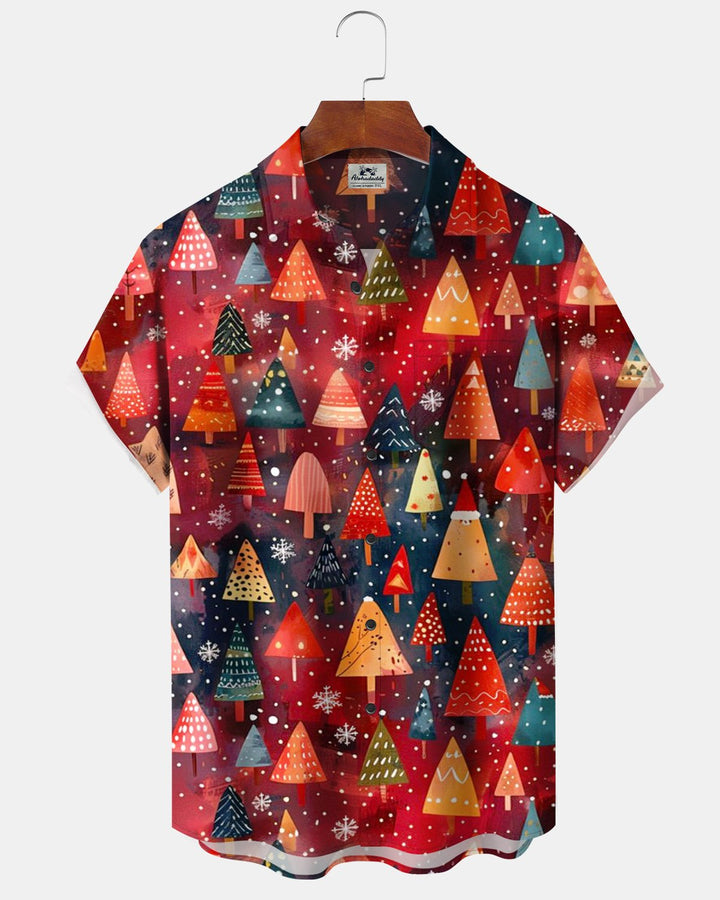 Alohadaddy® Holiday Christmas Tree and Snowflake Print Men&