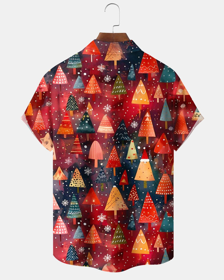 Alohadaddy® Holiday Christmas Tree and Snowflake Print Men&