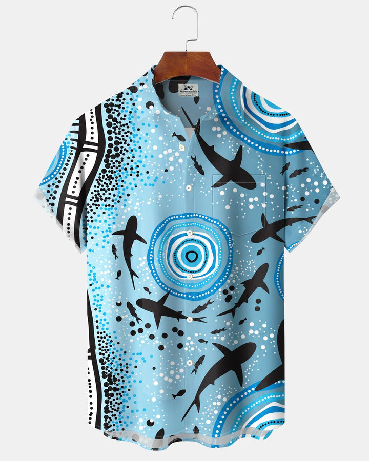 Alohadaddy® Casual Fish Polka Dot Print Men&