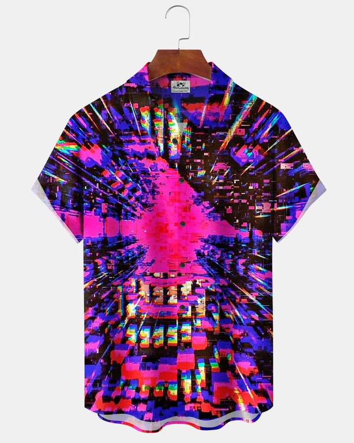 Alohadaddy® Casual Abstract Art Colorful Print Men&