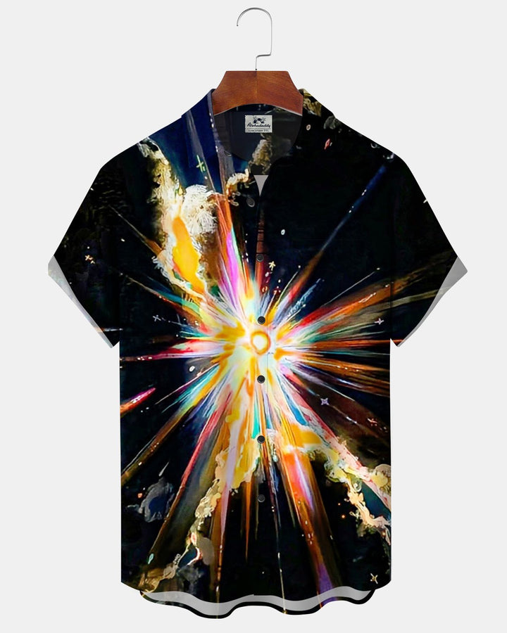 Alohadaddy® Casual Retro Abstract Geometric Art Print Men&