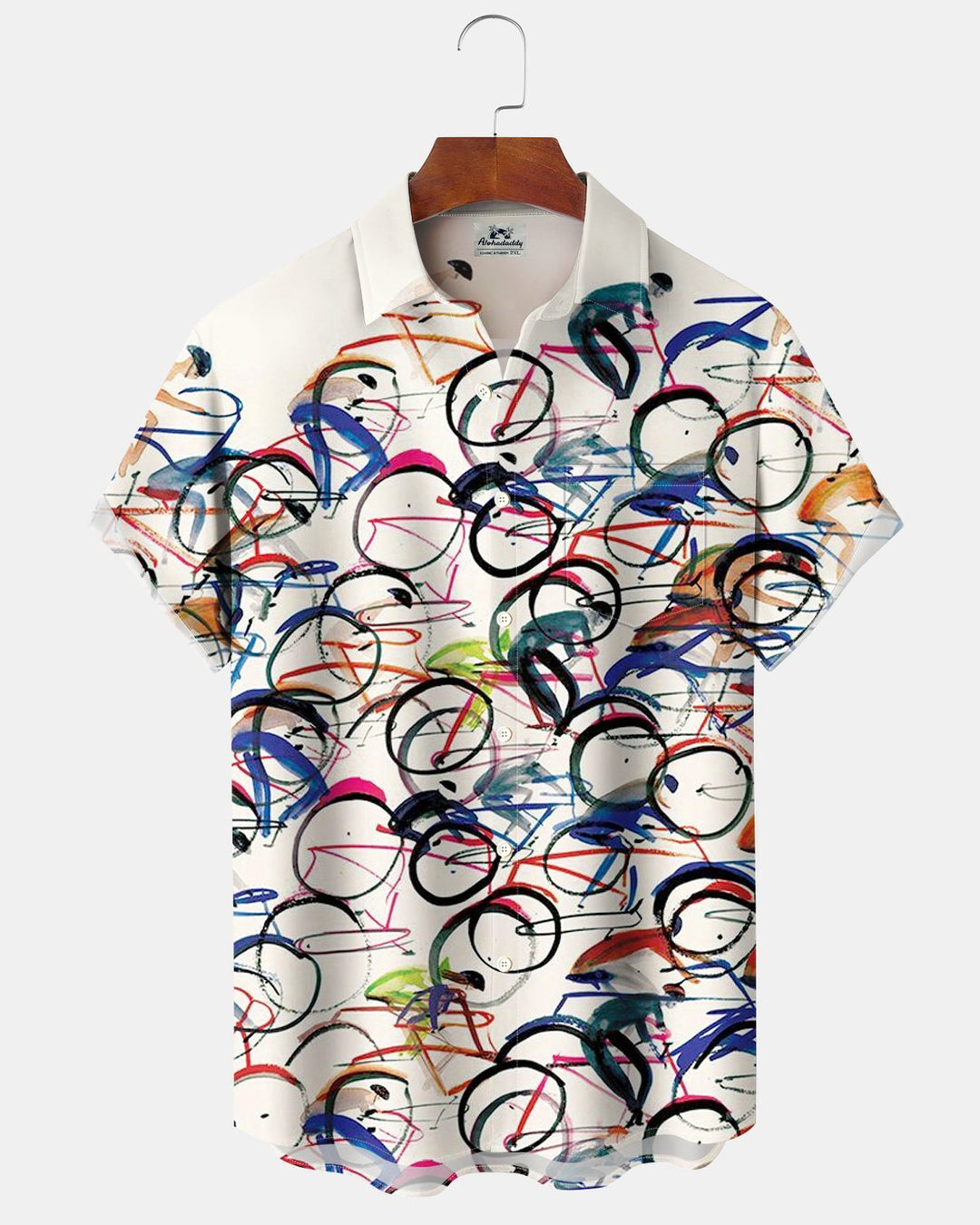 Alohadaddy® Casual Abstract Graffiti Racing Print Men&