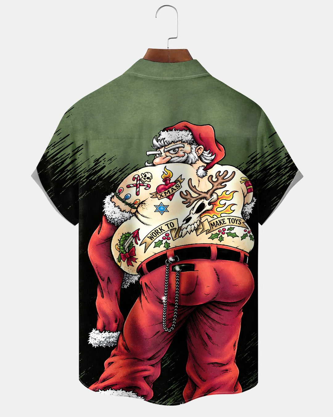 Alohadaddy® Holiday Christmas Fun Santa Claus Print Men&