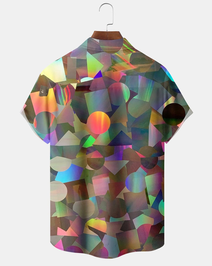 Alohadaddy® Casual Abstract Reflective Scale Print Men&