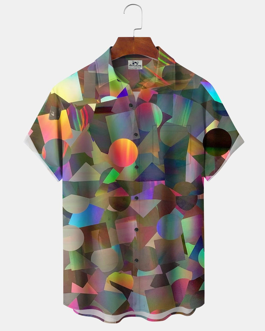 Alohadaddy® Casual Abstract Reflective Scale Print Men&
