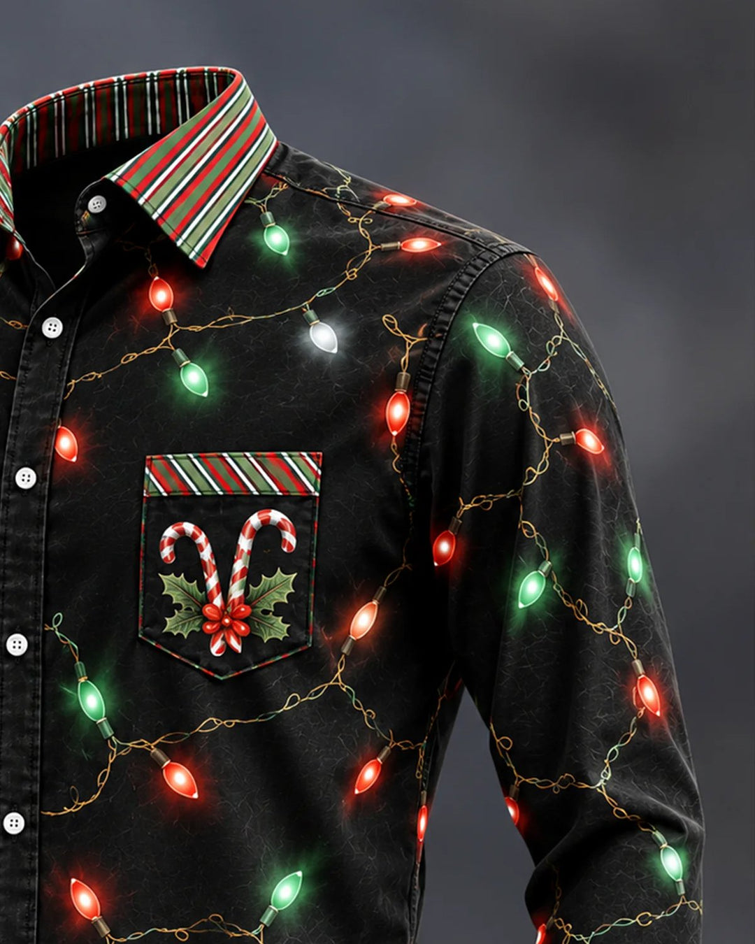 Alohadaddy® Holiday Christmas Neon Light Print Men&