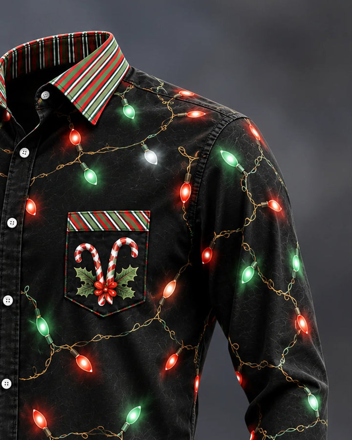Alohadaddy® Holiday Christmas Neon Light Print Men&