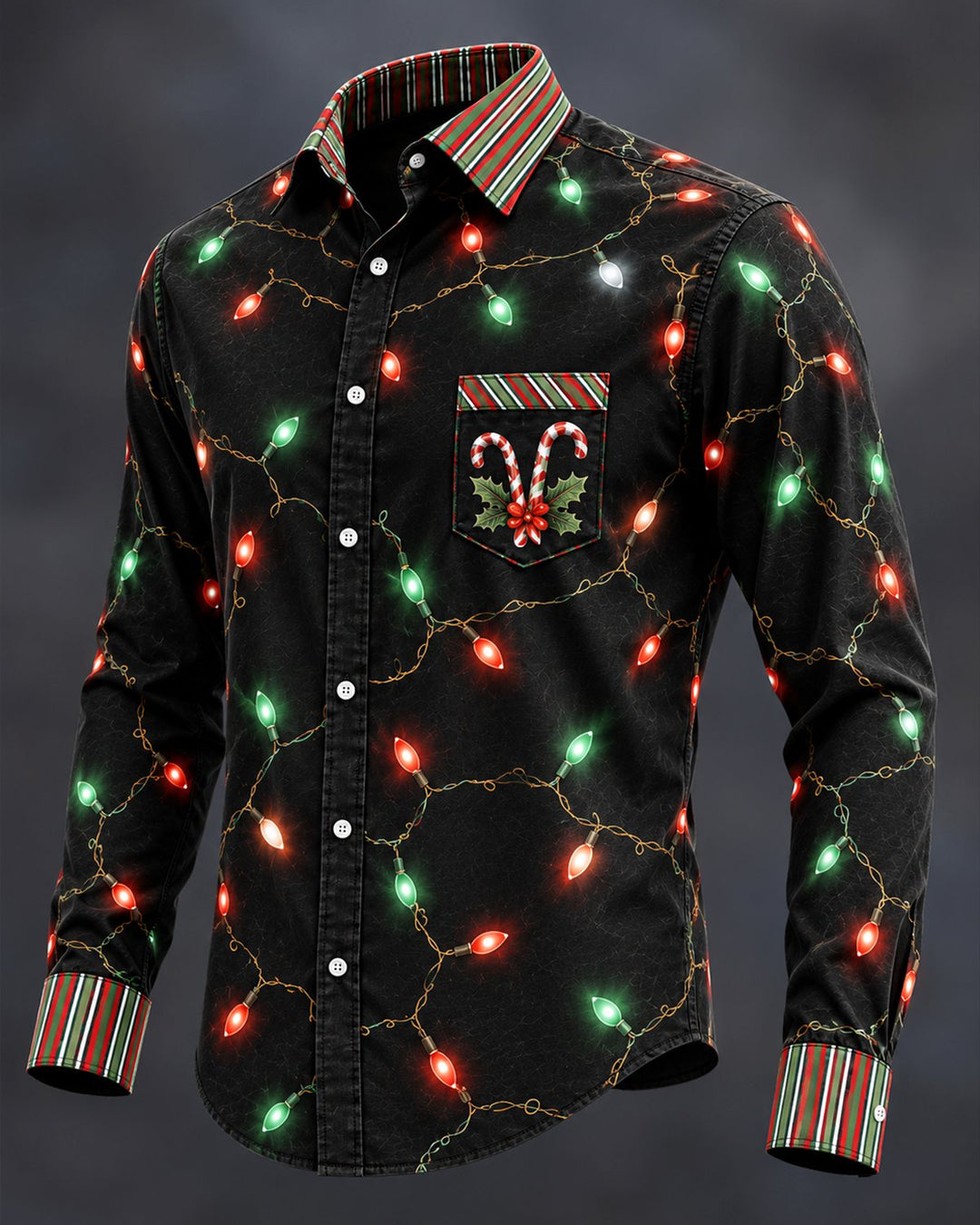 Alohadaddy® Holiday Christmas Neon Light Print Men&