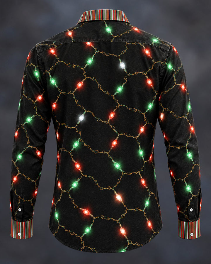Alohadaddy® Holiday Christmas Neon Light Print Men&