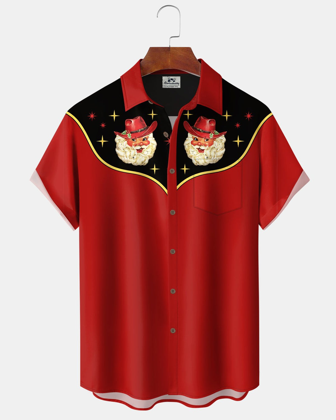 Alohadaddy® Holiday Casual Retro Christmas Cartoon Santa Claus Print Men&