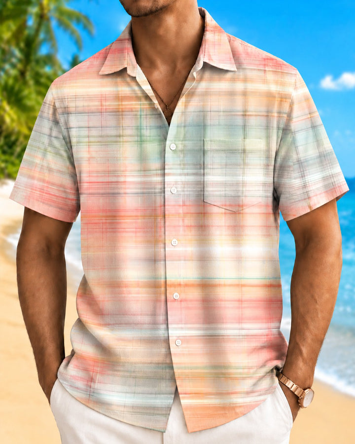 Alohadaddy® Casual Abstract Mosaic Art Print Men&