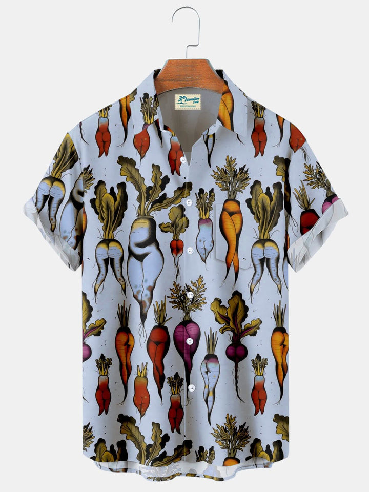 Alohadaddy Vintage Fun Fruit and Vegetable Print Men&
