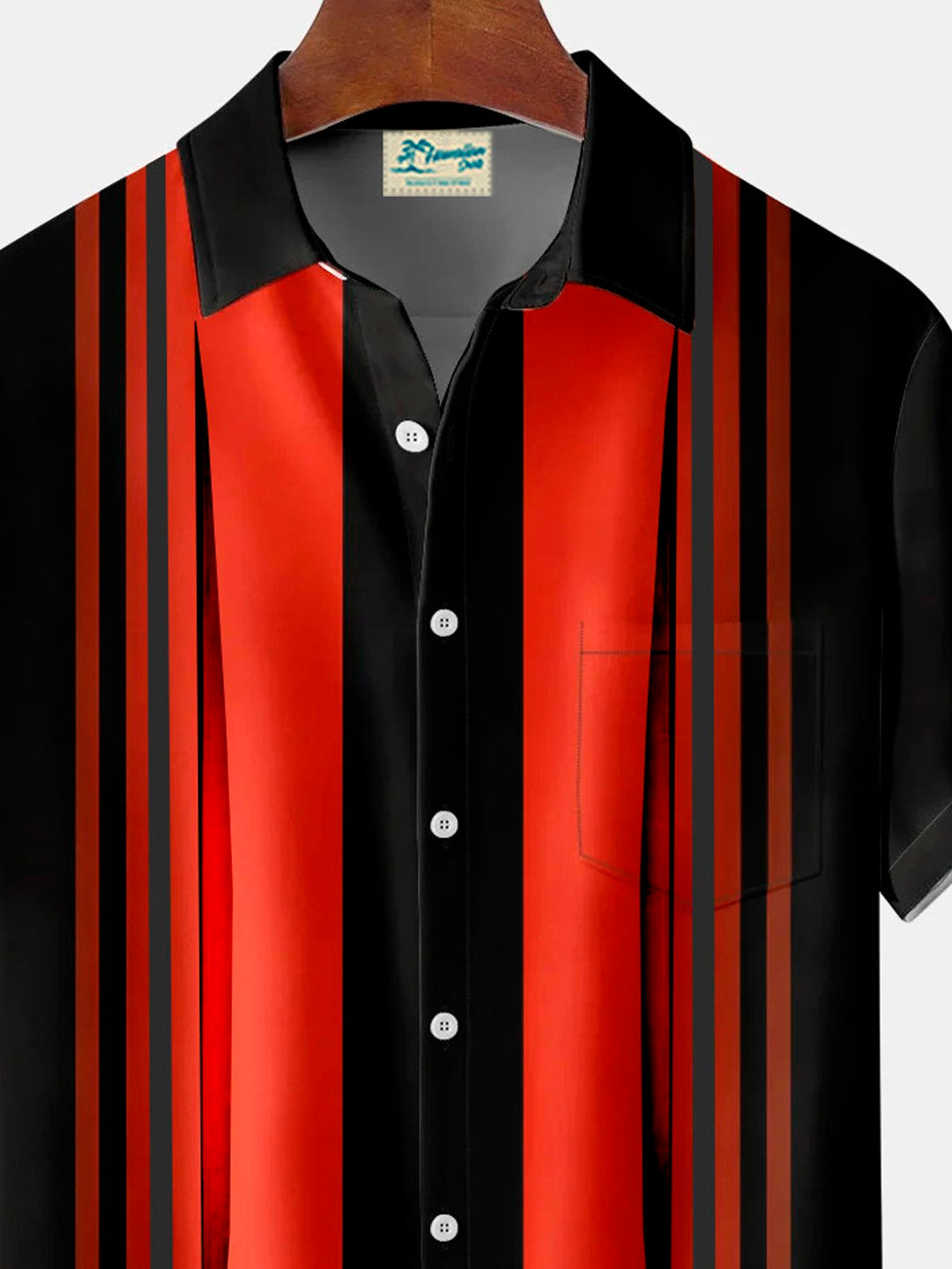 Alohadaddy Retro Bowling Stripe Gradient 3D Print Men&