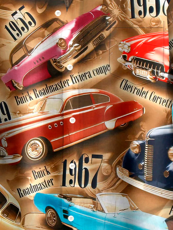 Alohadaddy 60s Retro Classic Car 3D Digital Print Men&