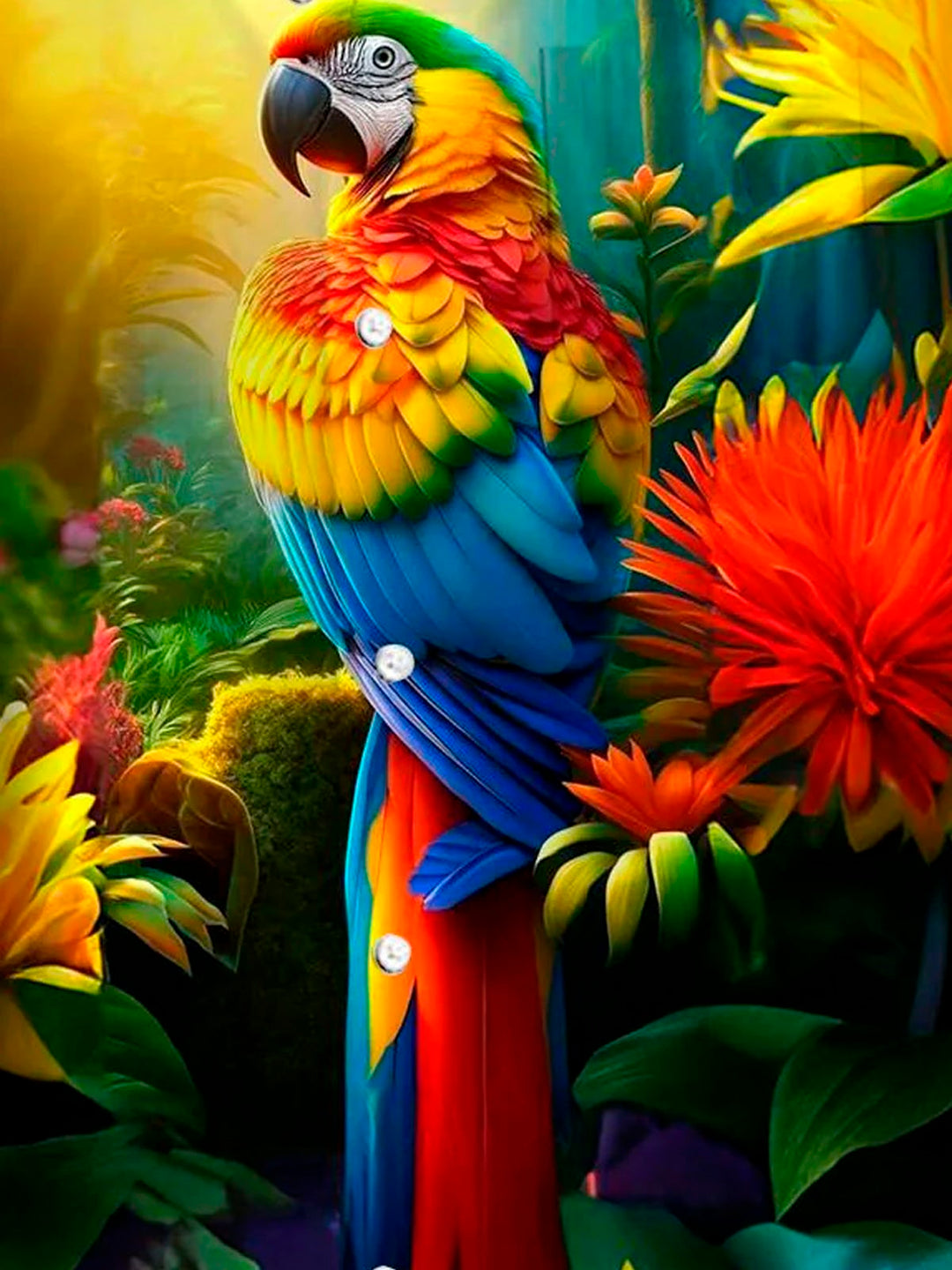 Alohadaddy® Parrot 3D digital print men&