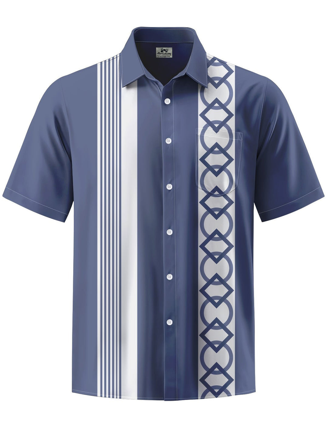 Alohadaddy® Casual Stripe Geometric Print Moisture Wicking Men&
