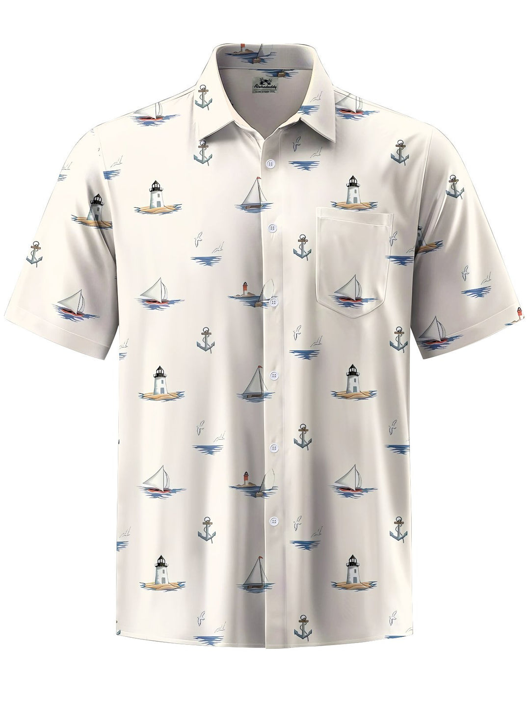 Alohadaddy® Hawaii Vacation Art Print Chest Pocket Men&