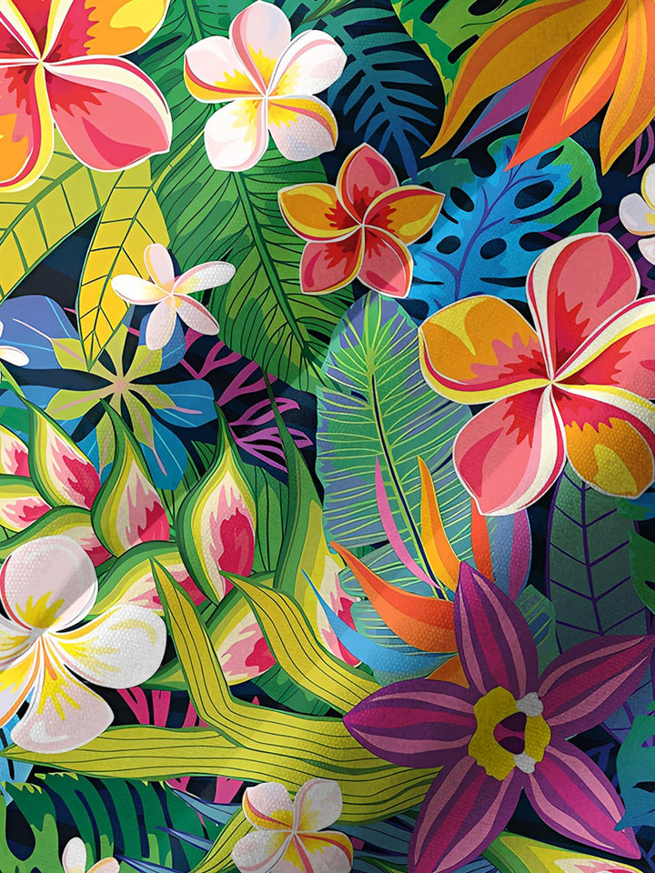 Alohadaddy® Hawaiian Floral Art Print Chest Pocket Men&