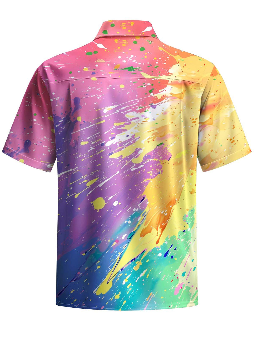 Alohadaddy® Hawaiian Abstract Watercolor Art Print Chest Pocket Men&