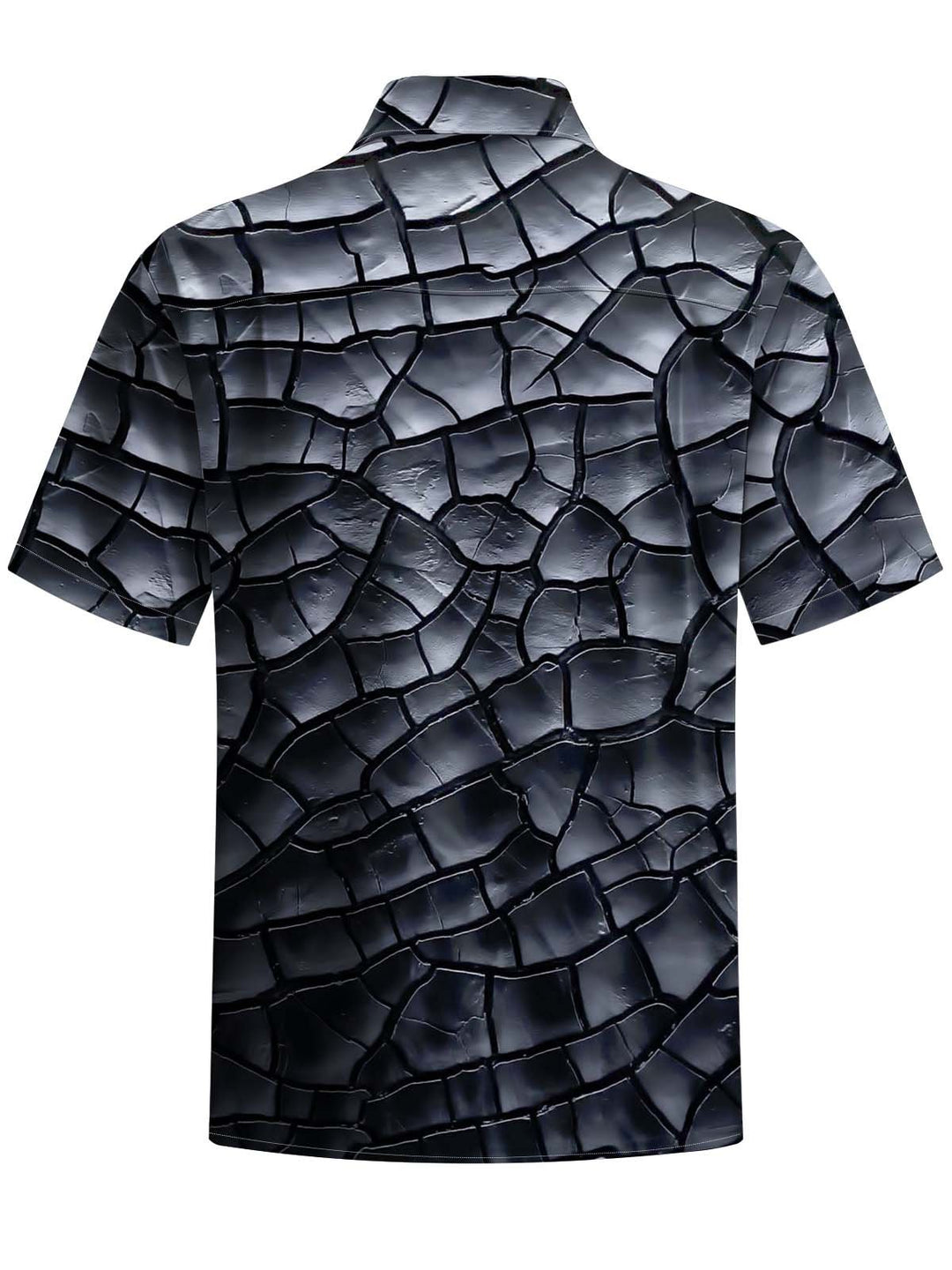 Alohadaddy® Casual Geometric Cracked Print Art Pocket Stretch Men&