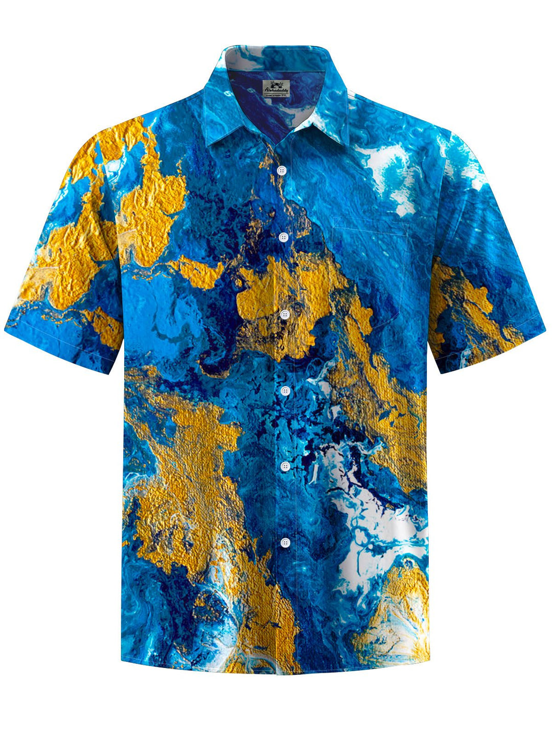 Alohadaddy® Casual Abstract Print Art Pocket Stretch Men&