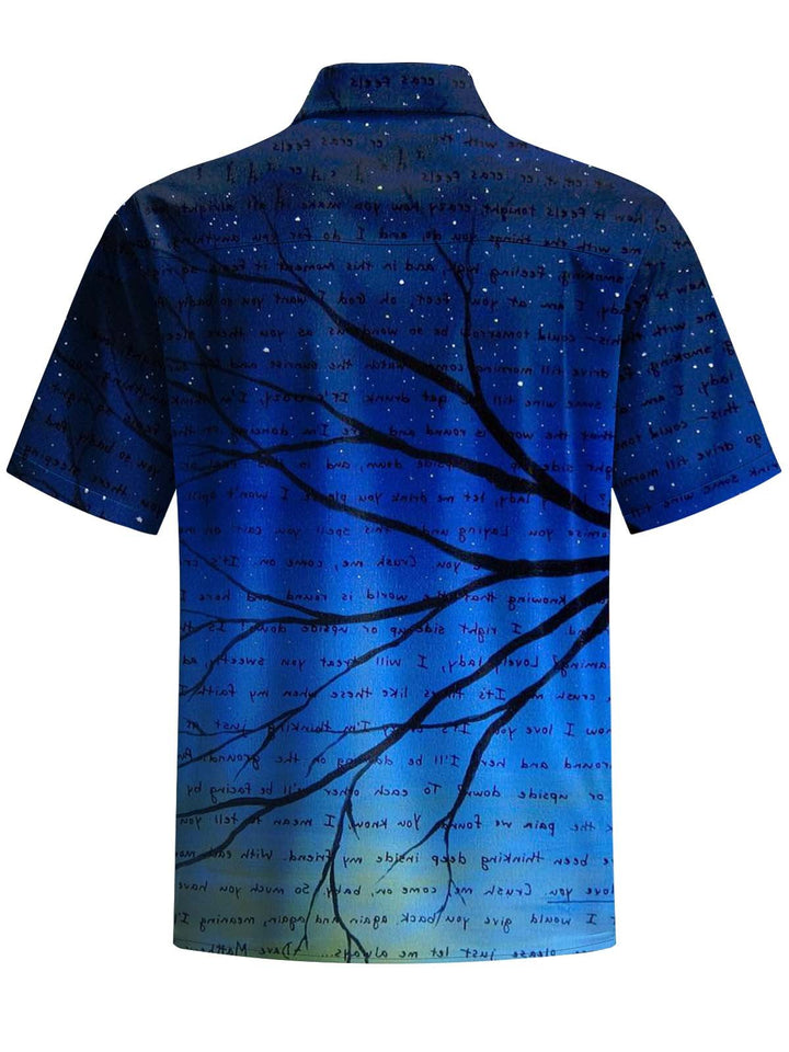 Alohadaddy® Vintage Gradient Lettering Art Print Pocket Stretch Men&