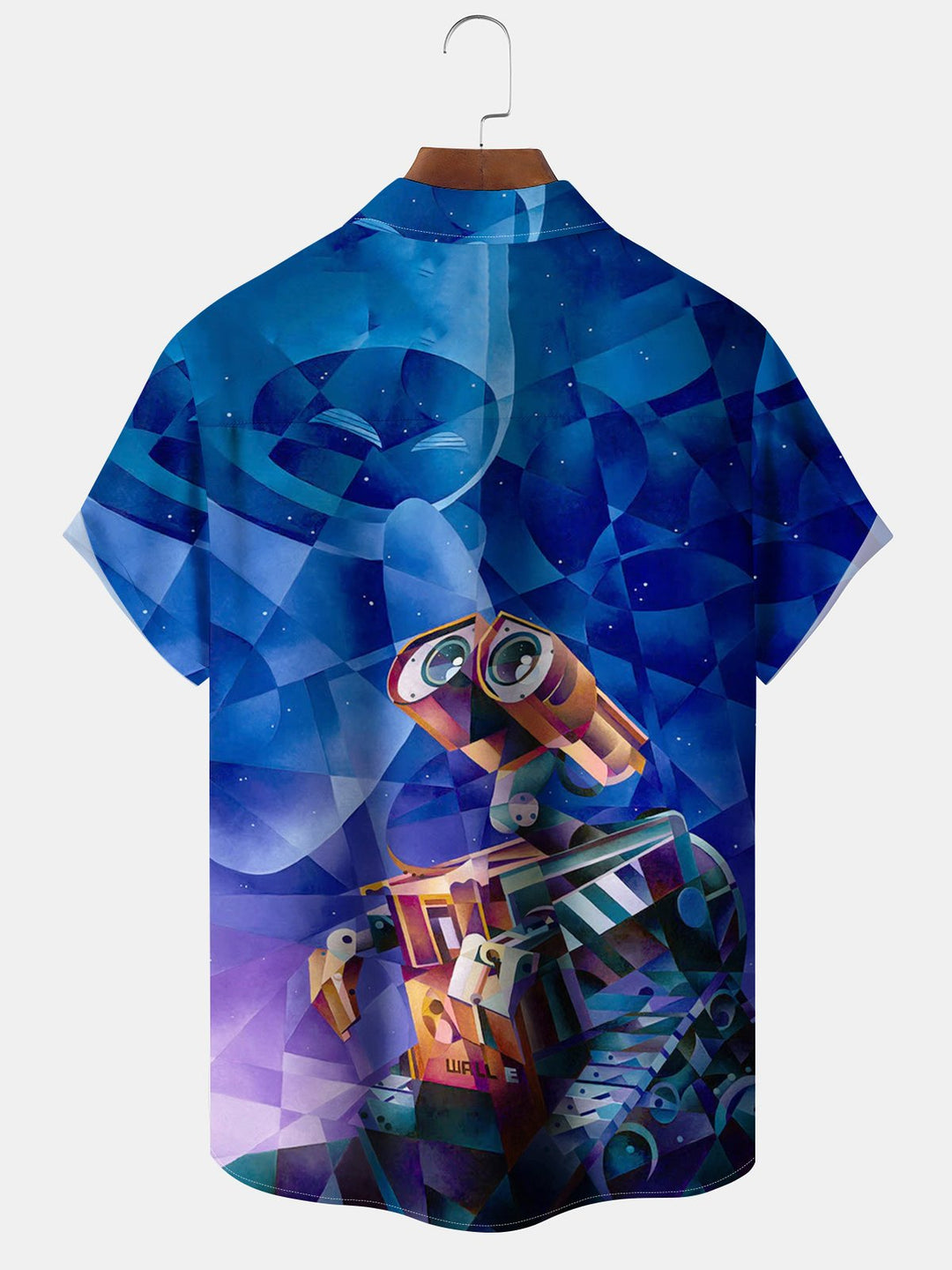 Alohadaddy® Retro Geometric Cartoon Robot Pocket Button Stretch Men&