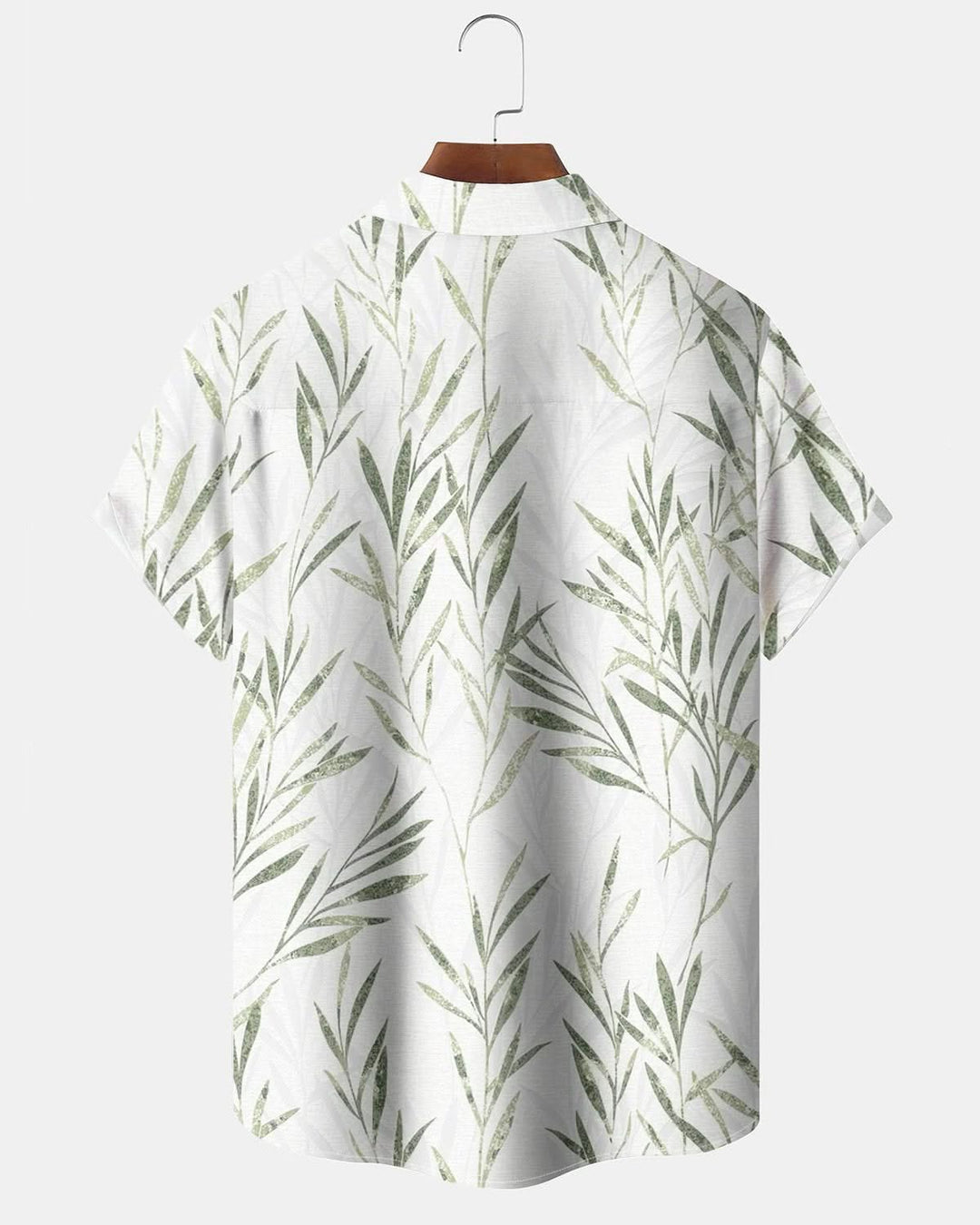 Alohadaddy® Casual Leaf Print Pocket Elastic Button Men&