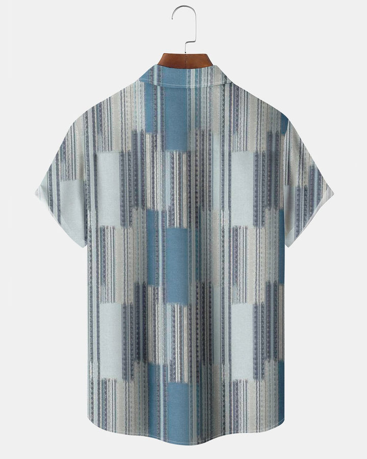 Alohadaddy® Casual Striped Art Print Cardigan Men&