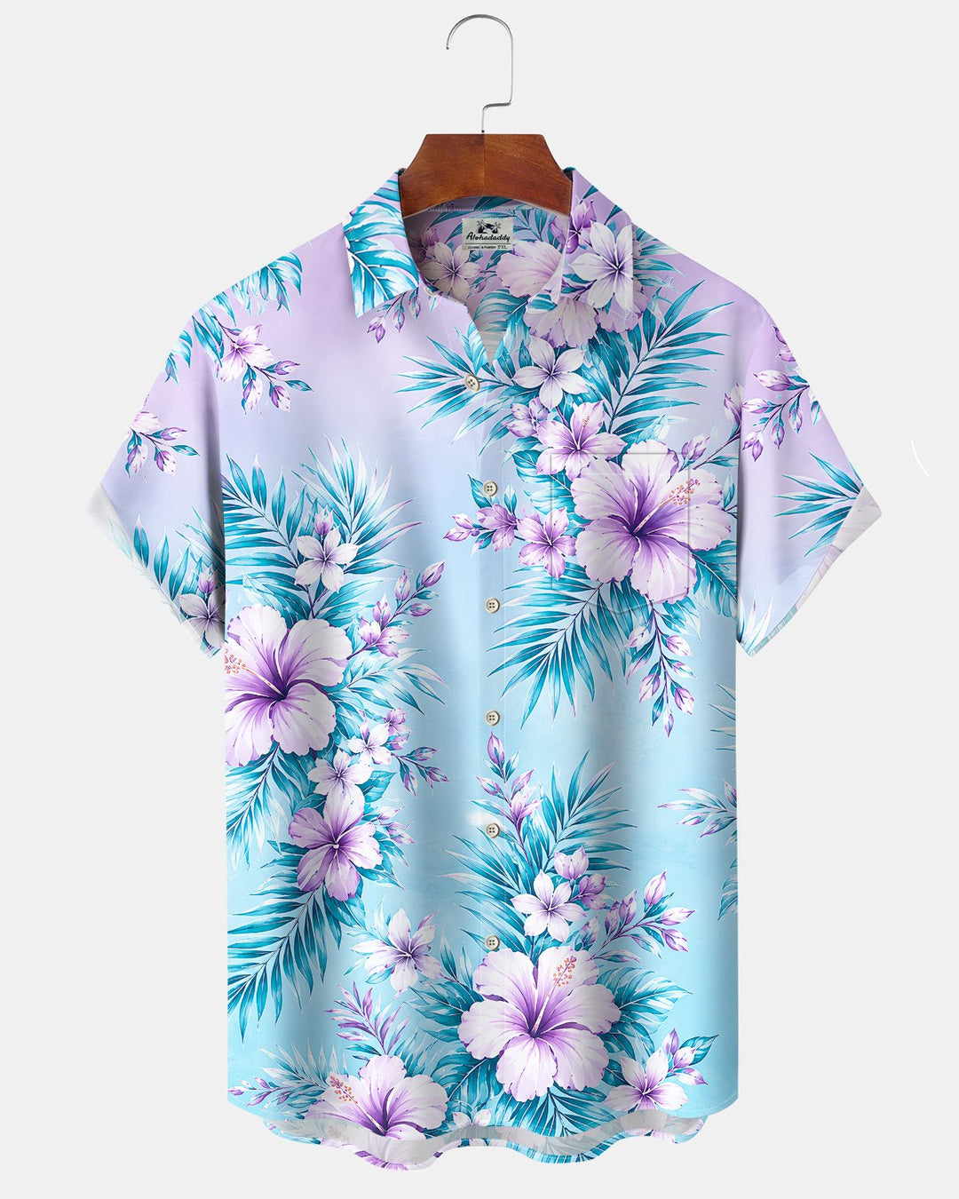 Alohadaddy® Hawaiian Floral Print Art Button Pocket Cardigan Men&